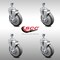 Service Caster 5 Inch SS Thermoplastic Rubber Swivel 1/2 Inch Threaded Stem Caster Set Brake SCC SCC-SSTS20S514-TPRB-TLB-M1015-4 - alternate 2